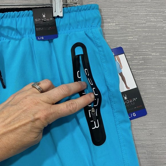 SPYDER Blue Swim Shorts Mens Sizes S M L XL 2XL Quick Dry UPF 30+ Boxer Lined - Picture 5 of 8